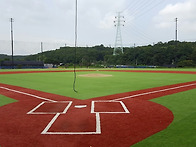 외야 펜스 공사 완료