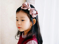 진주 리본 머리띠