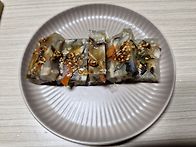 올방개묵 과 버섯 묵