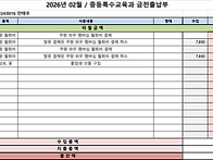 2026년 2월 금전출납부/월..