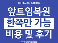 앞트임복원 한쪽만 가능할..