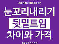 뒤트임 전후 눈꼬리 내리기..