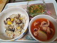 영양굴밥과 오징어 무국.