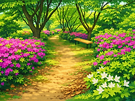 새로 심은 꽃과 나무