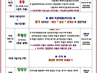 26년 9월 산행일정표