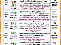 26년 11월 산행일정표