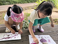 쑥 뜯어 말리기 / 버찌로 ..