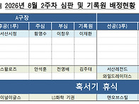 2026년 서해안리그 8월 ..