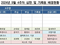 9월 4주차 심판 및 기록원..