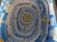 성당입구 유리 천정화 설치