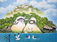 笠巖春景