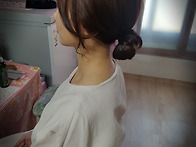 내추럴 반업스타일