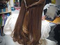 반묶음 여신머리