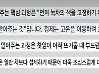 아포차 살청및 유념과정