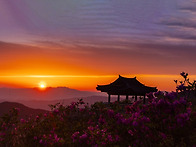 황매산성 낙조