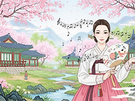 AI이미지 한복입은 아름다운 여인