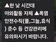 안전안내 문자 전달