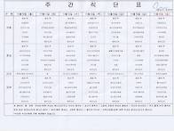 2025년 11월 2주 식단표