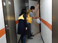 1구역 배달을 마치고