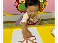 손가락 도장으로 나무를 ..