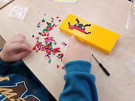 캐릭터 필통 블럭아트 체험..