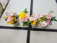 생화 꽃꽃이 화분 만들기 ..