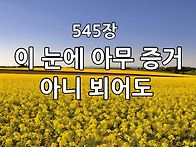 찬송가 묵상 #389 이 눈에..