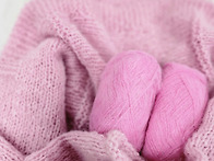 파우더 핑크 니트뜨기 * ..