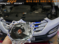 싼타페dm 헤드라이트 검사..
