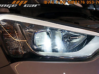 싼타페dm 헤드라이트 반사..