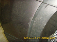 파주 산타페 뒷범퍼긁힘기..