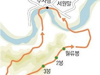 충북영동 월류봉(407m)