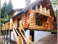 통나무 주택 사진..