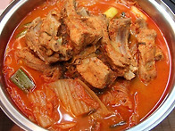 돼지 등갈비 김치, 찌개 ..
