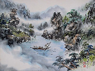 인체산수화-산정장윤진