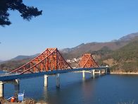 제천 옥순봉 겨울 출렁다리..