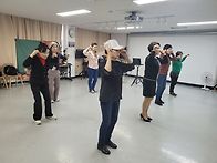 깔깔깔가요봉사단 안무연습..
