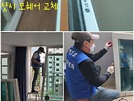 샷시모헤어 교체.