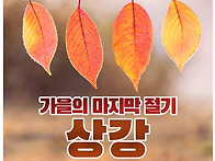 가을의 마지막 절기 '상강..