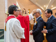 견진성사 성유도유와 안수..