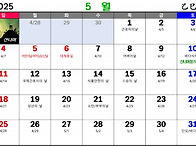 25년 5월 일정