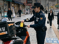 이륜차 불법주정차 단속 ..