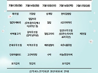 7월 둘째주 식단입니다.