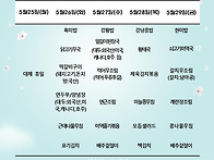 5월 넷째주 식단입니다.