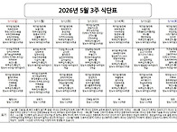 식단표 05.10 - 05.16