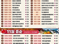 한눈에 보는 11월 전국 축..