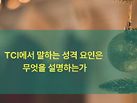 TCI에서 말하는 성격 요인..