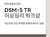 DSM-5 워크샵, 이상심리 ..