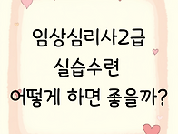 임상심리사2급 실습수련 ..