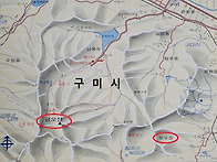 금오산. 보이는 지역에 따..